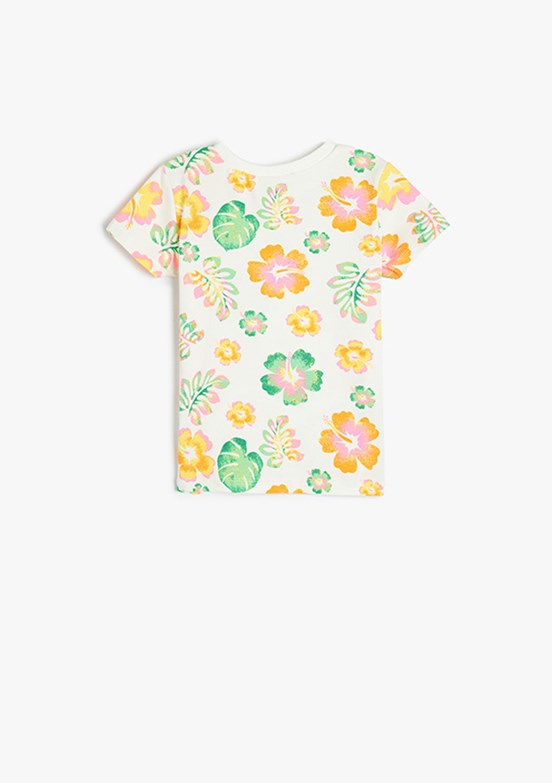 KOTON Beyaz Kız Bebek Baskılı T-Shirt