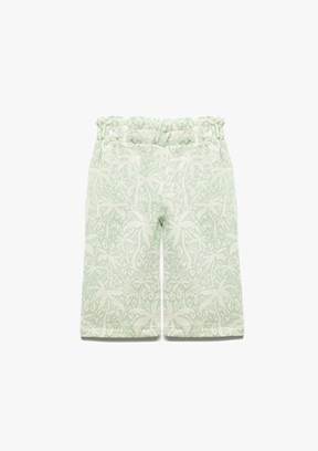 KOTON Yeşil Kız Bebek Bol Paça Pantolon