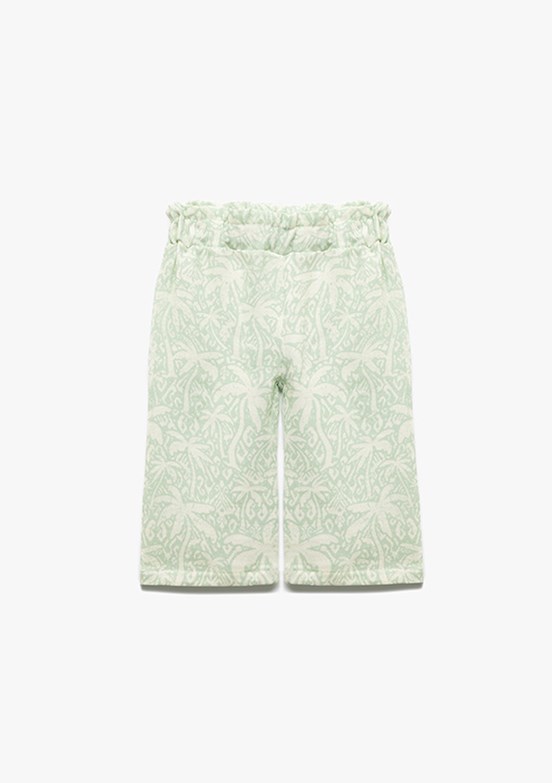 KOTON Yeşil Kız Bebek Bol Paça Pantolon