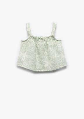 KOTON Yeşil Kız Bebek Askılı Bluz