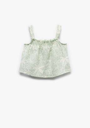 KOTON Yeşil Kız Bebek Askılı Bluz
