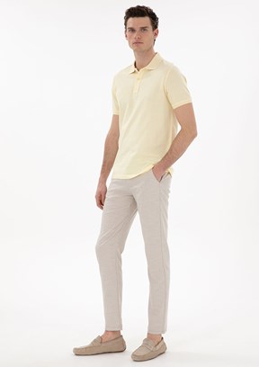 PİERRE CARDİN Bej Erkek Slim Pantolon