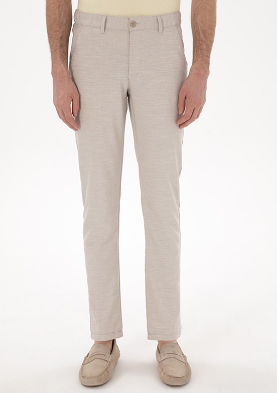 PİERRE CARDİN Bej Erkek Slim Pantolon