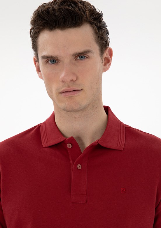 PİERRE CARDİN Kırmızı Erkek Basic T-Shirt