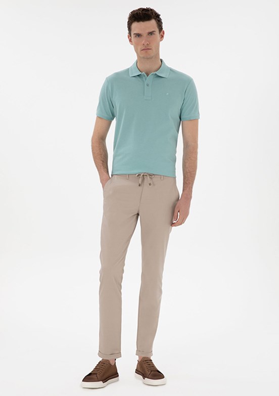 PİERRE CARDİN Bej Erkek Slim Pantolon