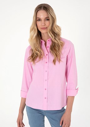 US POLO ASSN Pembe Kadın Uzun Kol Gömlek