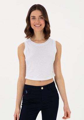 US POLO ASSN Beyaz Kadın Basic T-Shirt