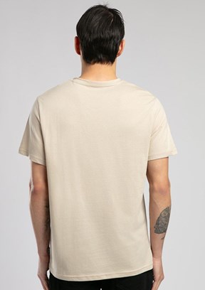 LEE COOPER Jonat Bej Erkek V Yaka T-shirt
