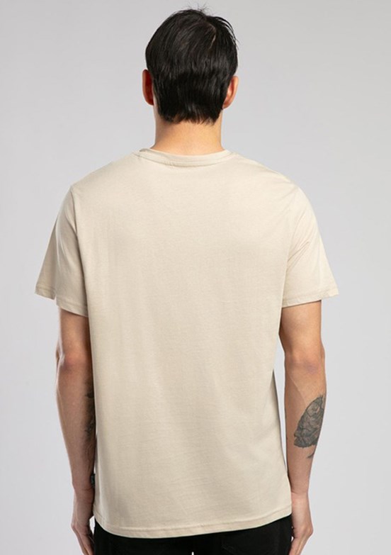 LEE COOPER Jonat Bej Erkek V Yaka T-shirt