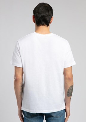 LEE COOPER Jonat Beyaz Erkek V Yaka T-shirt