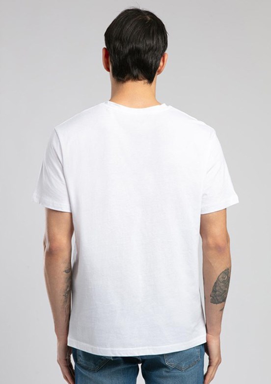 LEE COOPER Jonat Beyaz Erkek V Yaka T-shirt