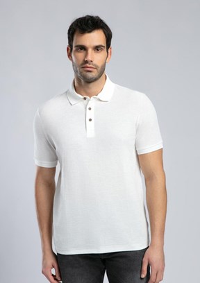 LEE COOPER Tylen Ekru Erkek Polo Yaka T-shirt