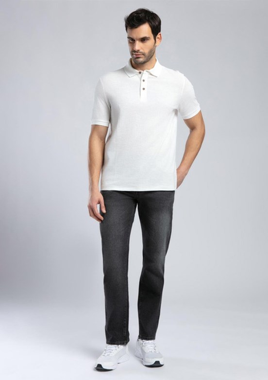 LEE COOPER Tylen Ekru Erkek Polo Yaka T-shirt