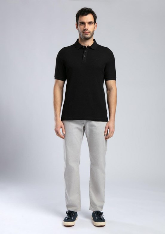 LEE COOPER Tylen Siyah Erkek Polo Yaka T-shirt