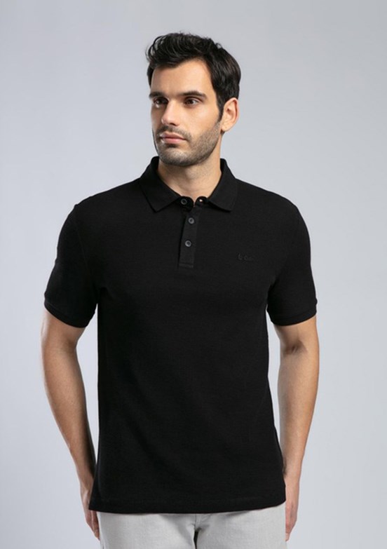 LEE COOPER Tylen Siyah Erkek Polo Yaka T-shirt