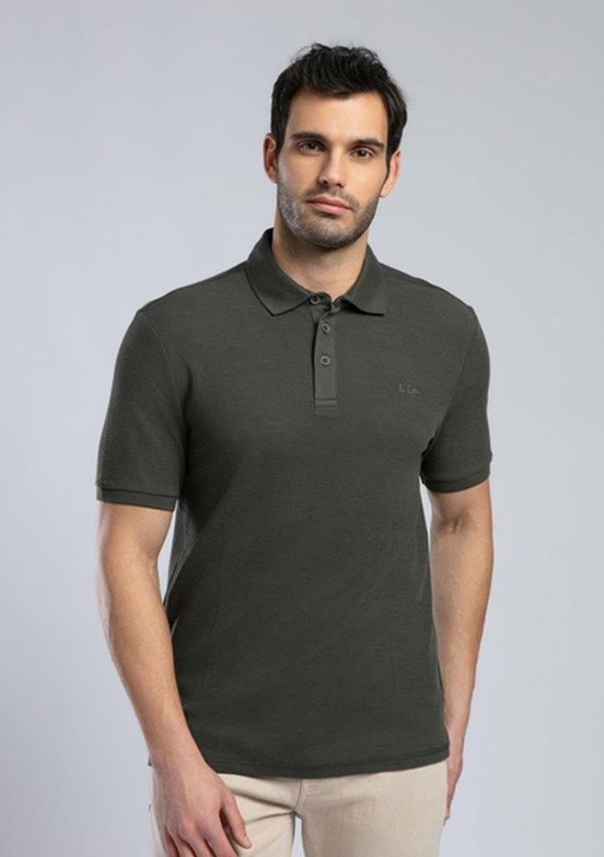 LEE COOPER Tylen Olive Erkek Polo Yaka T-shirt
