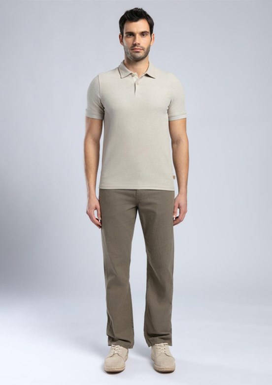 LEE COOPER Jody Bej Erkek Polo Yaka T-shirt