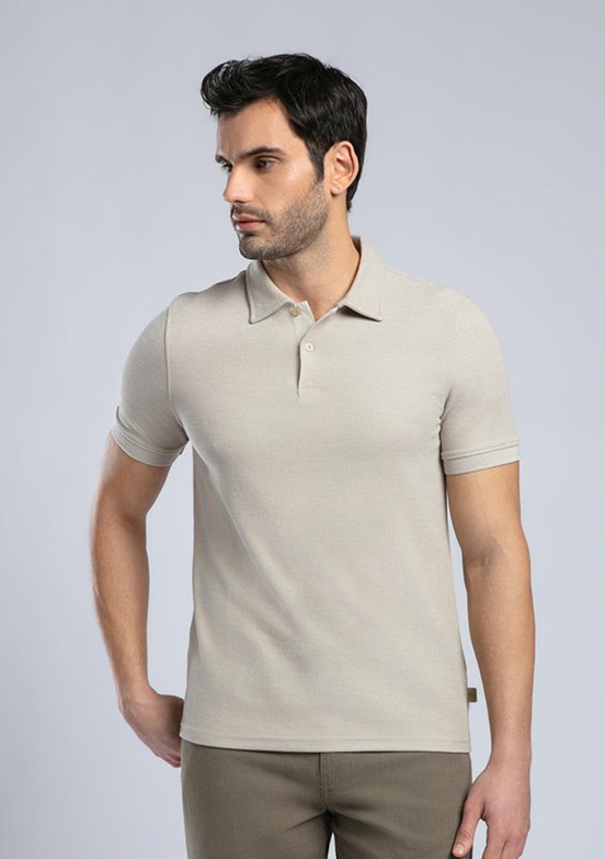 LEE COOPER Bej Erkek Polo Yaka T-Shirt