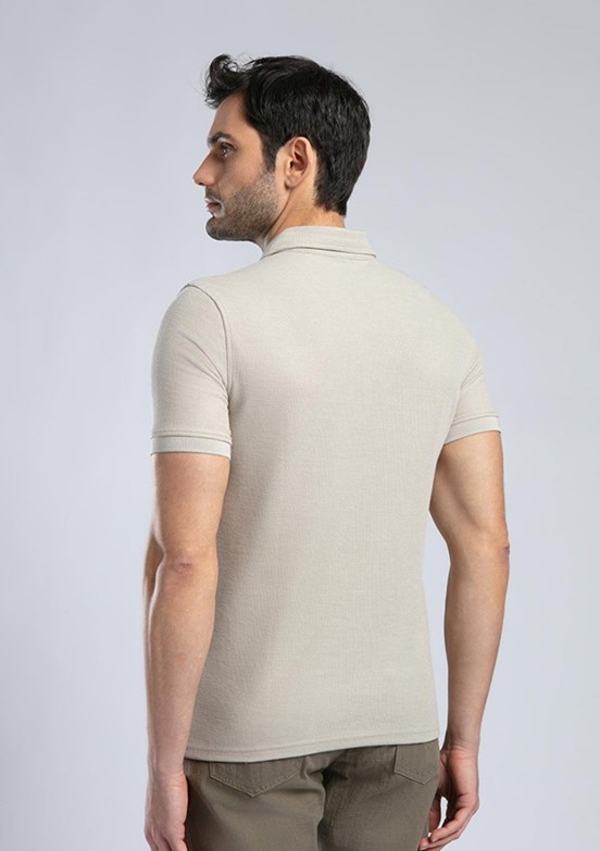 LEE COOPER Bej Erkek Polo Yaka T-Shirt