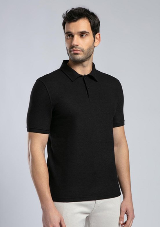 LEE COOPER Jody Siyah Erkek Polo Yaka T-shirt