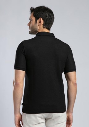LEE COOPER Jody Siyah Erkek Polo Yaka T-shirt