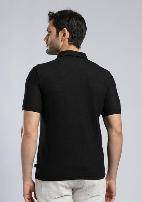LEE COOPER Jody Siyah Erkek Polo Yaka T-shirt