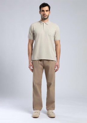 LEE COOPER Rolan Bej Erkek Polo Yaka T-shirt