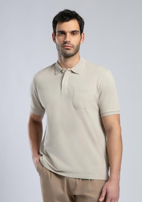 LEE COOPER Rolan Bej Erkek Polo Yaka T-shirt