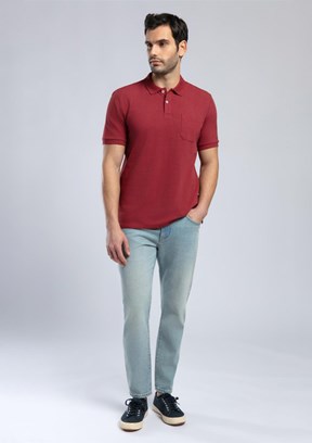 LEE COOPER Rolan Bordo Erkek Polo Yaka T-shirt