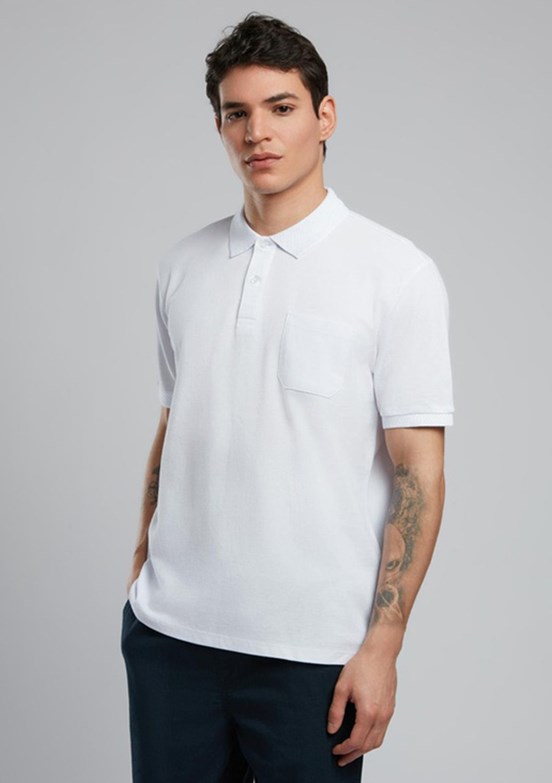 LEE COOPER Rolan Beyaz Erkek Polo Yaka T-shirt