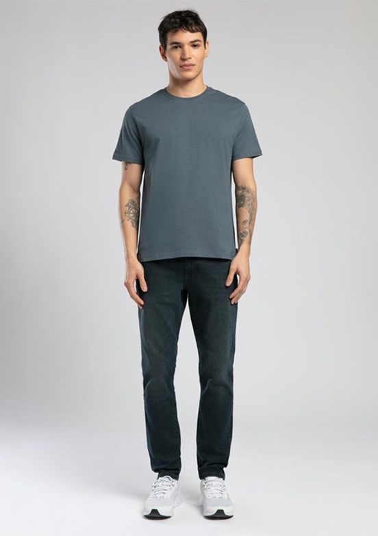 LEE COOPER Gael İndigo Erkek O Yaka T-shirt