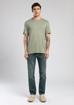 LEE COOPER Gael Haki Erkek O Yaka T-shirt