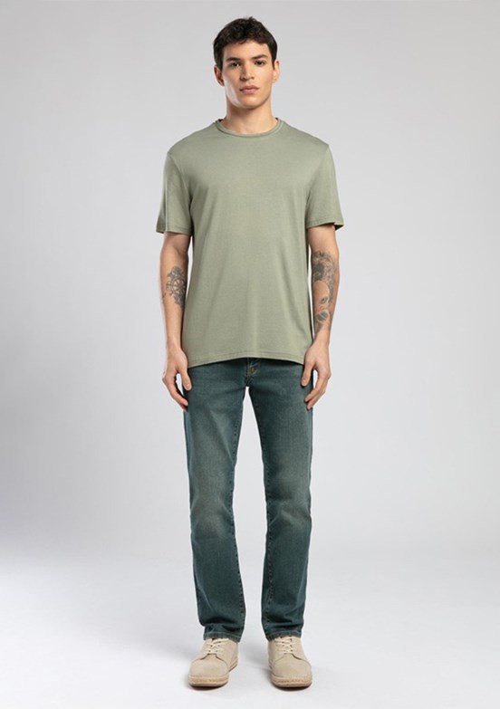 LEE COOPER Gael Haki Erkek O Yaka T-shirt