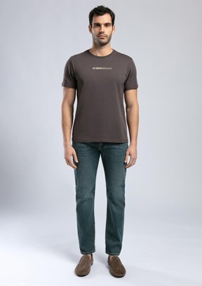 LEE COOPER Elvis Kahve Erkek O Yaka T-shirt