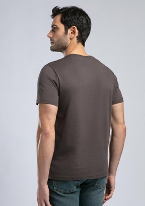 LEE COOPER Elvis Kahve Erkek O Yaka T-shirt
