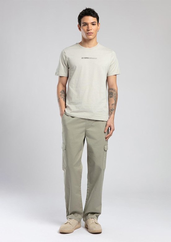 LEE COOPER Elvis Taş Rengi Erkek O Yaka T-shirt
