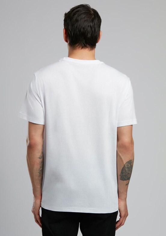 LEE COOPER Lev Beyaz Erkek O Yaka T-shirt
