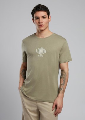 LEE COOPER Lev Haki Erkek O Yaka T-shirt