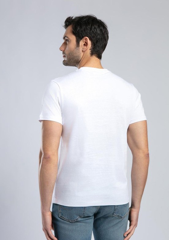 LEE COOPER Patrico Beyaz Erkek O Yaka T-shirt