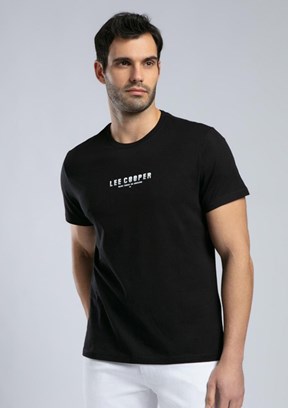 LEE COOPER Patrico Siyah Erkek O Yaka T-shirt