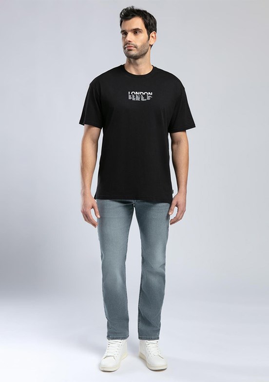 LEE COOPER Beyaz Erkek O Yaka T-Shirt
