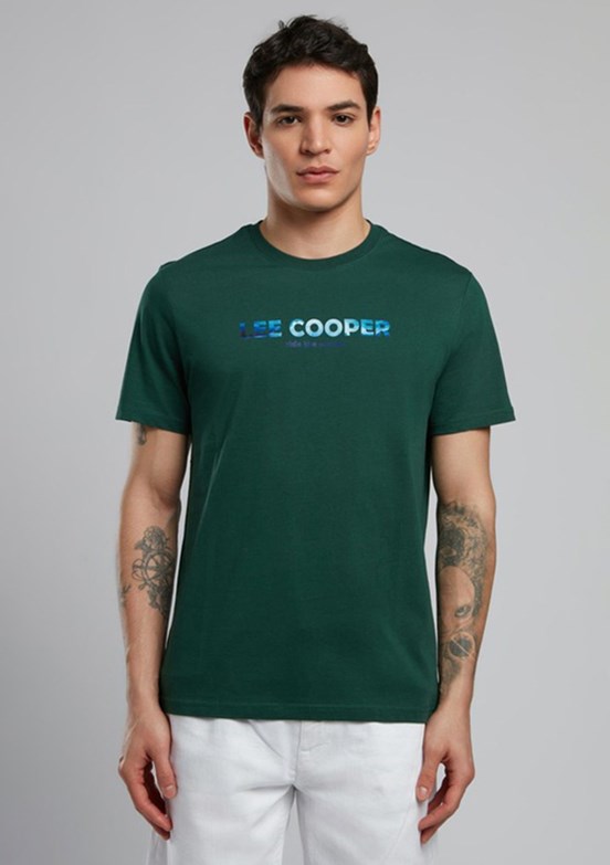 LEE COOPER Ember Zümrüt Erkek O Yaka T-shirt