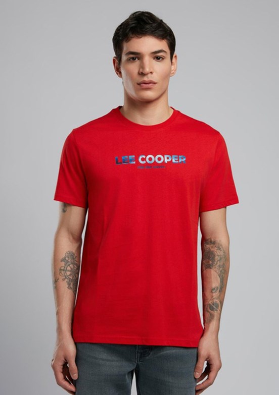 LEE COOPER Ember Kırmızı Erkek O Yaka T-shirt