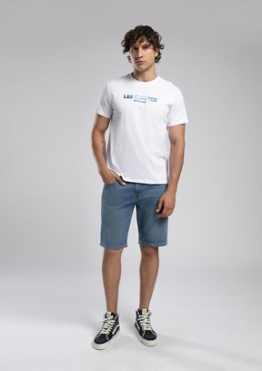 LEE COOPER Ember Beyaz Erkek O Yaka T-shirt