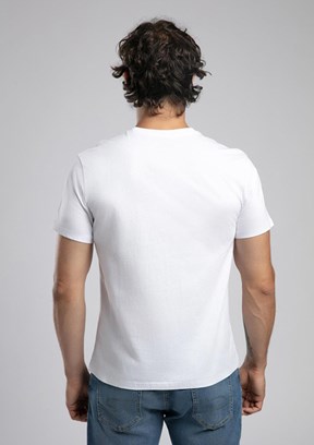 LEE COOPER Ember Beyaz Erkek O Yaka T-shirt