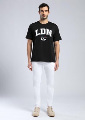 LEE COOPER Clifford Siyah Erkek O Yaka T-shirt