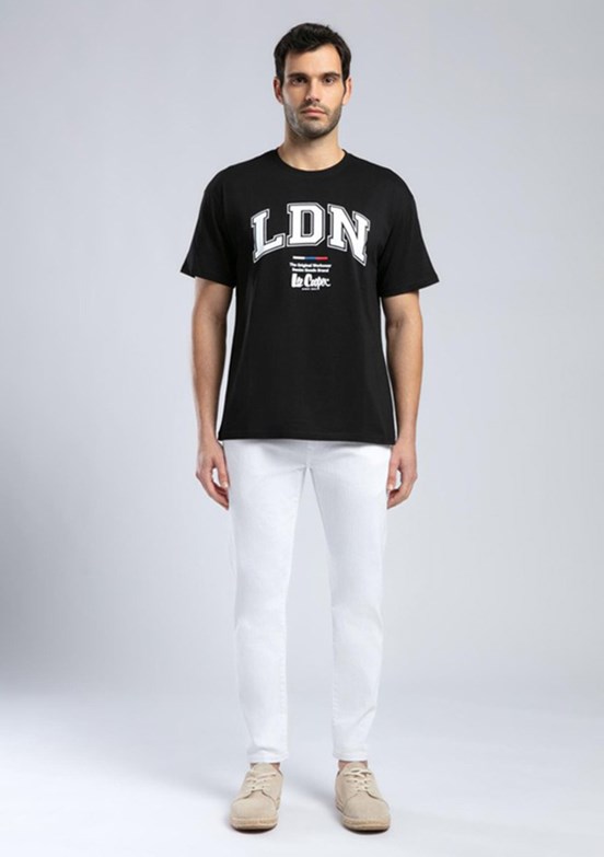 LEE COOPER Clifford Siyah Erkek O Yaka T-shirt