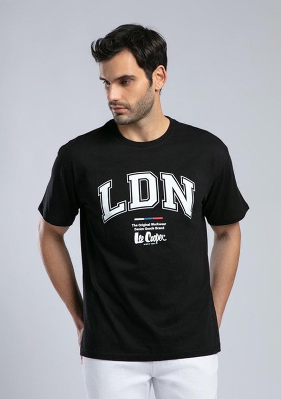 LEE COOPER Clifford Siyah Erkek O Yaka T-shirt