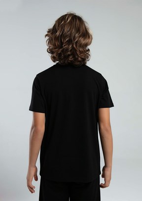KAPPA Siyah Erkek Çocuk Pamuklu T-Shirt