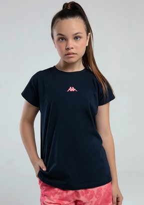 KAPPA Lacivert Kız Çocuk Pamuklu T-Shirt